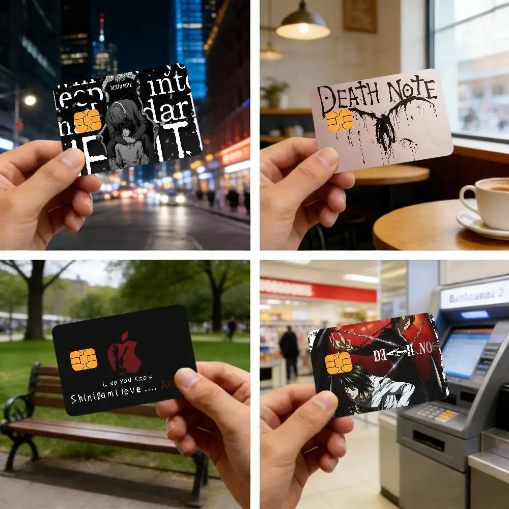 Anime D-dEATH Waterproof Skin Protector Stickers For N-nOTE Bank Cards Credit Cards Debit Cards Public Transport Cards