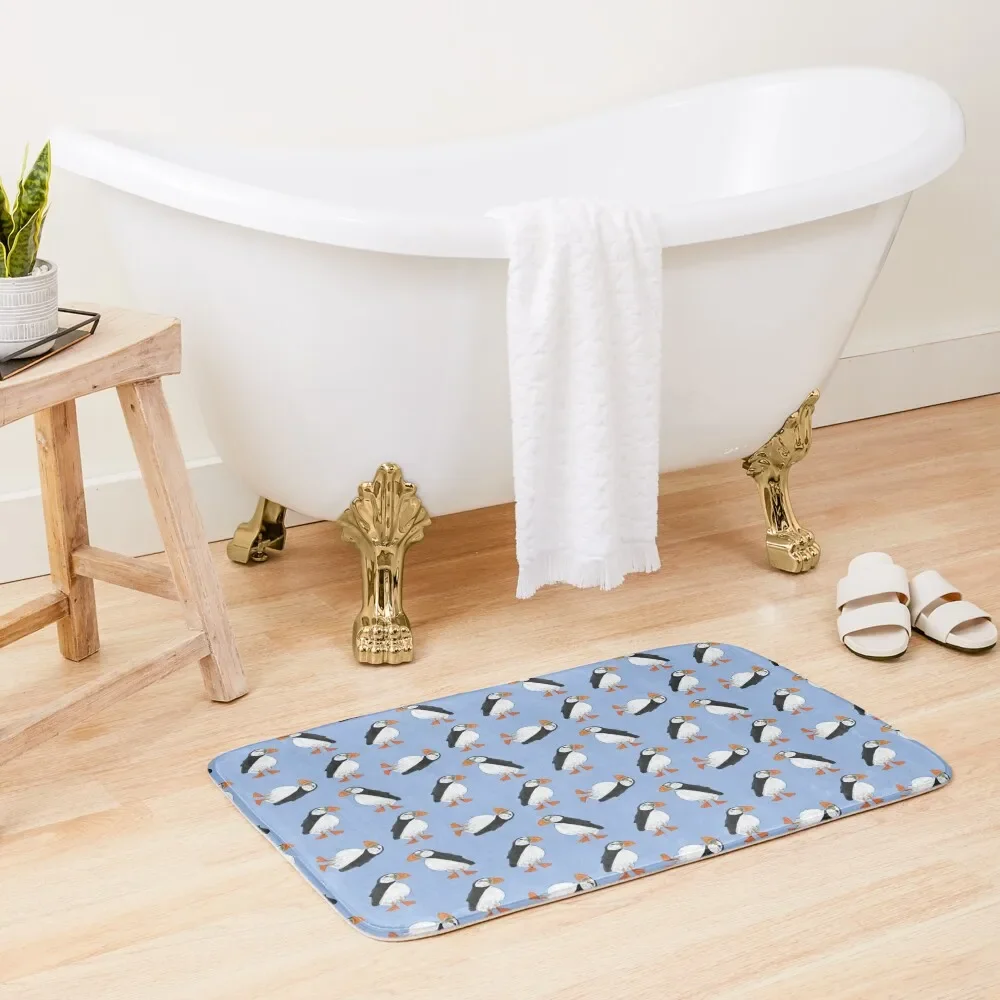

Cute and Whimsical Puffin Design Bath Mat Non-Slip Shower Rooms Non-Slip Bathtub Bathrooms Accessories Novelties Mat