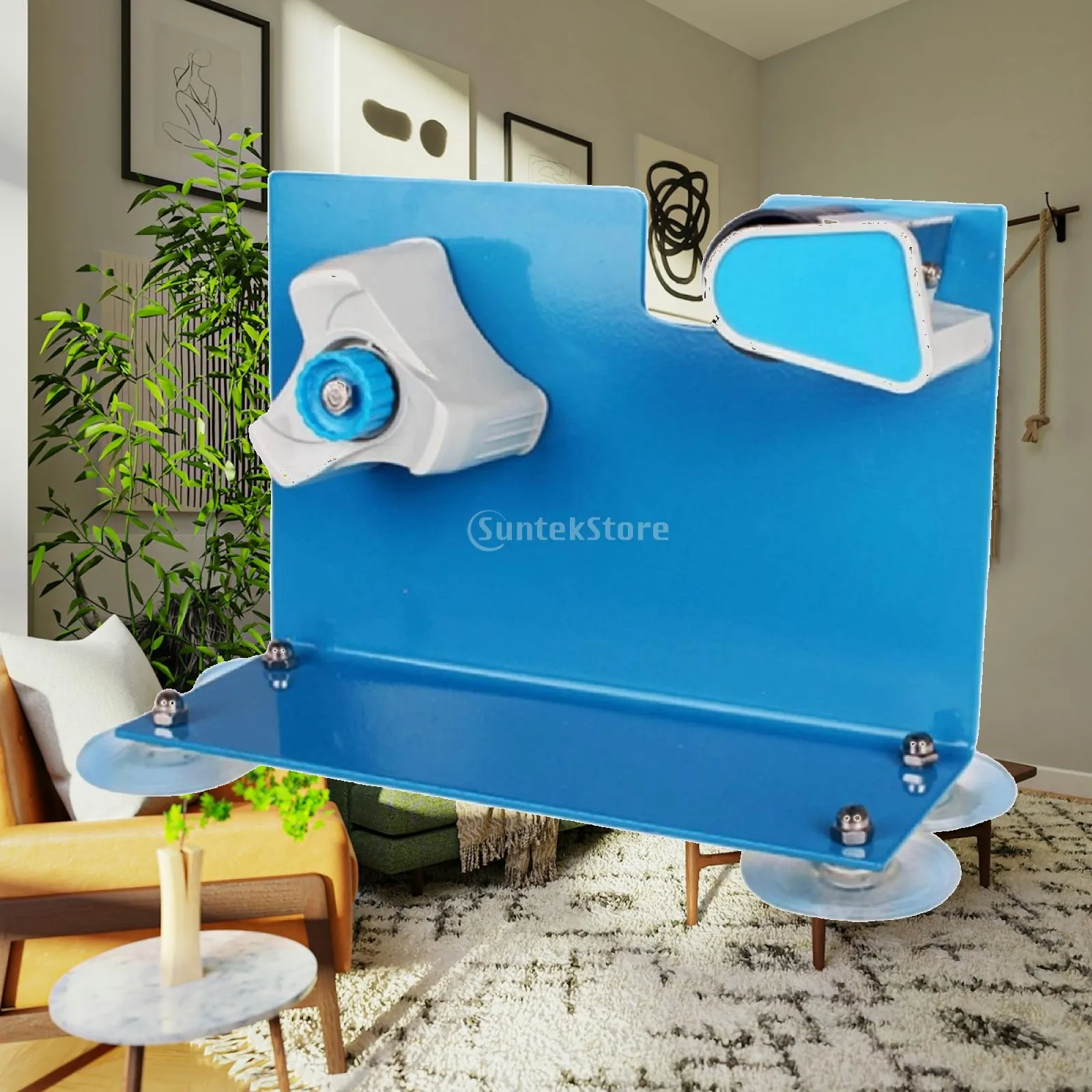 Desktop Tape Dispenser Sturdy Tape Dispenser with Suction Cups Metal Large for Packers, Warehouse, Office