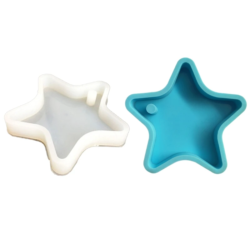 

Fast Reach Handmade Shiny Star Keychain Resin Mold DIY Crafts Pendant Silicone Mould