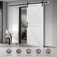 MDF Barn Door 26x84in with Sliding Hardware Kit, Waterproof PVC 2