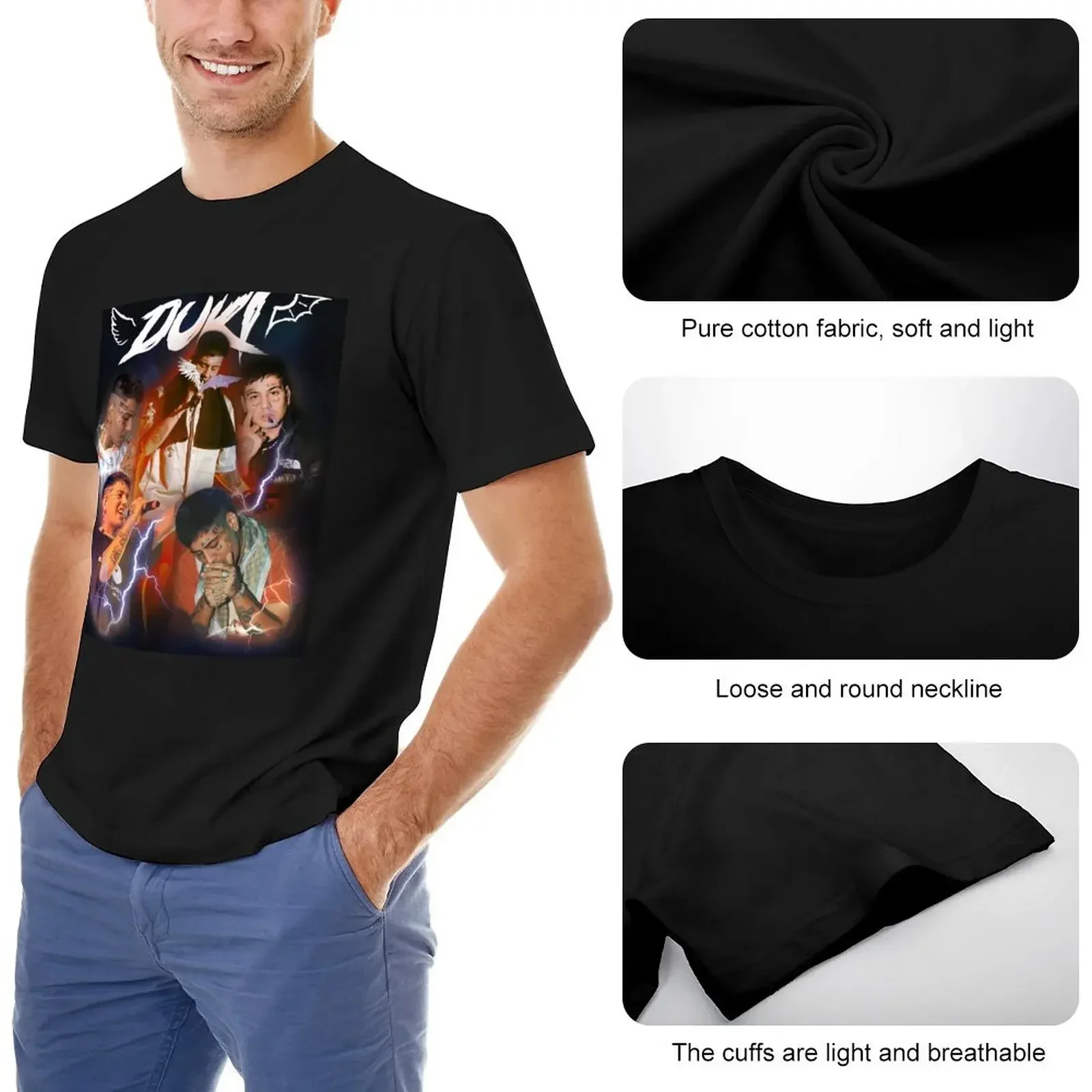 duki edit T-Shirt customs design your own anime figures graphic tee shirt designer shirts mens big and tall t shirts image 2