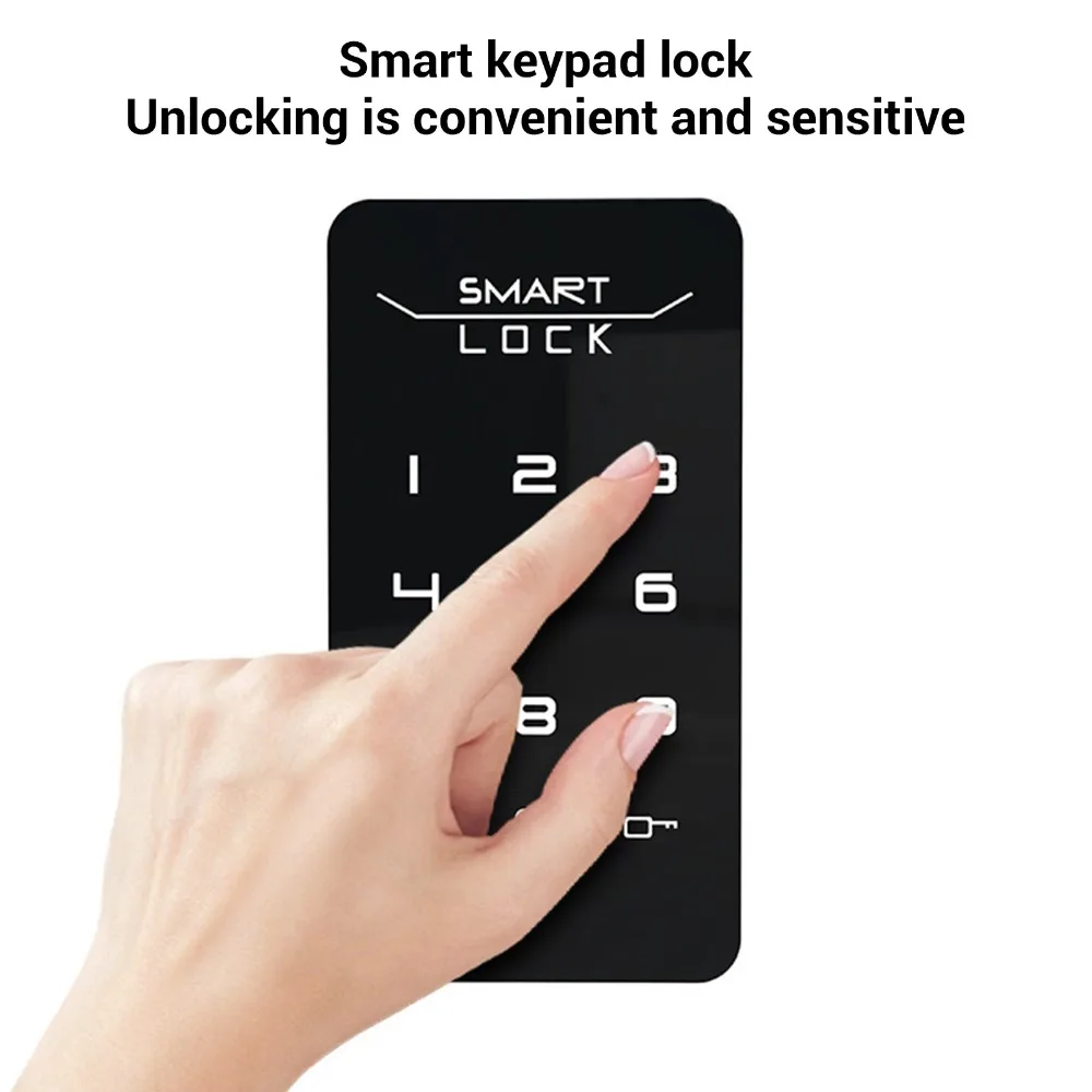 Security Touch Screen Pane Electronic Keypad Lock Keypad Entry Smart Digital Cabinet Lock Keyless Door Lock Drawer