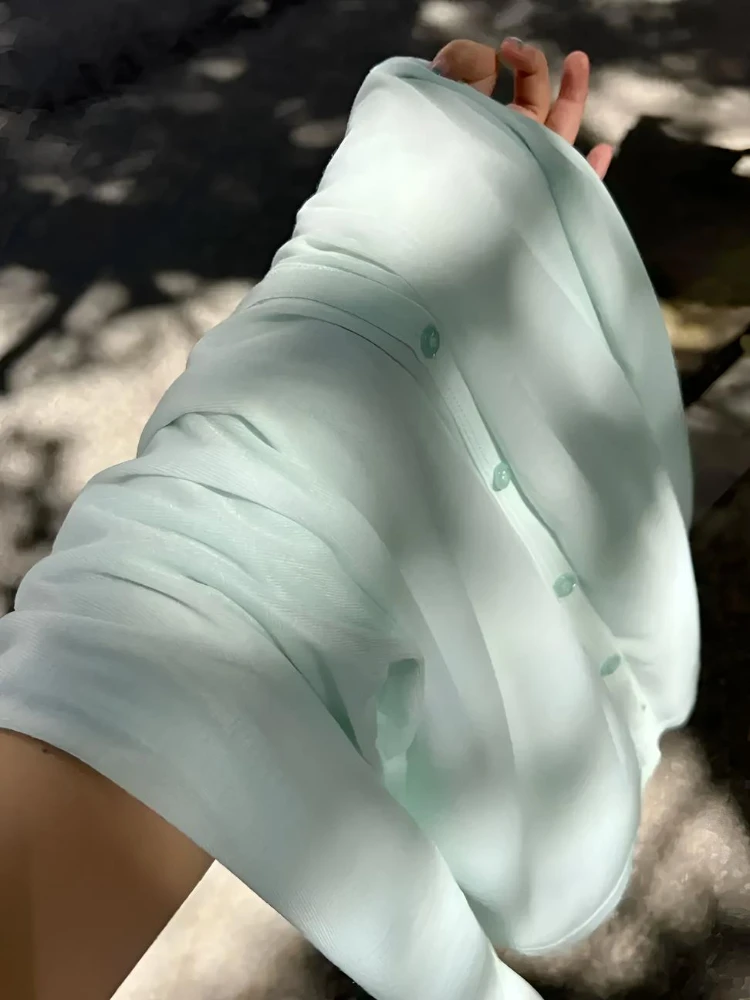 Slimming Casual Long Sleeve Women's Cover up Top Commute Friendly Versatile Green Outerwear Shirt Early Autumn  Style
