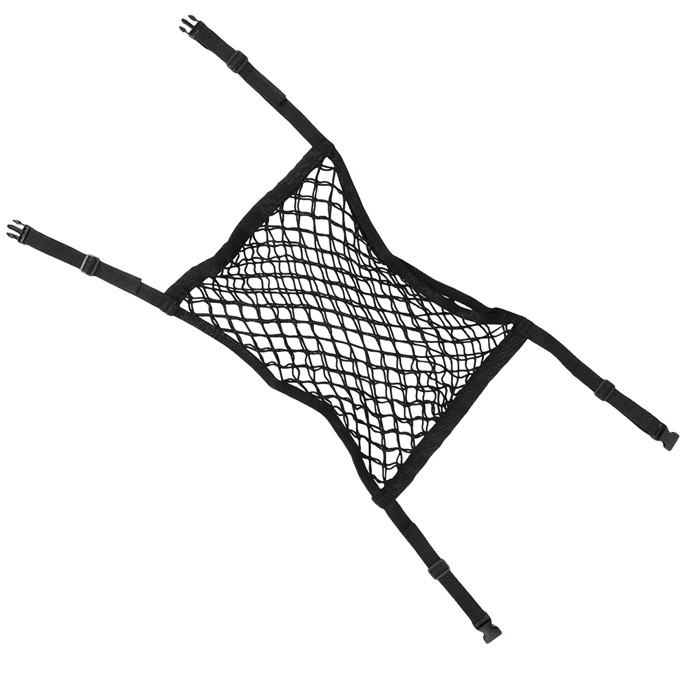 

Seat 55x55cm Double Layer Elastic Car Organizer Front Seat Net Bag Front Passenger Storage Truck Organizers Car Basket