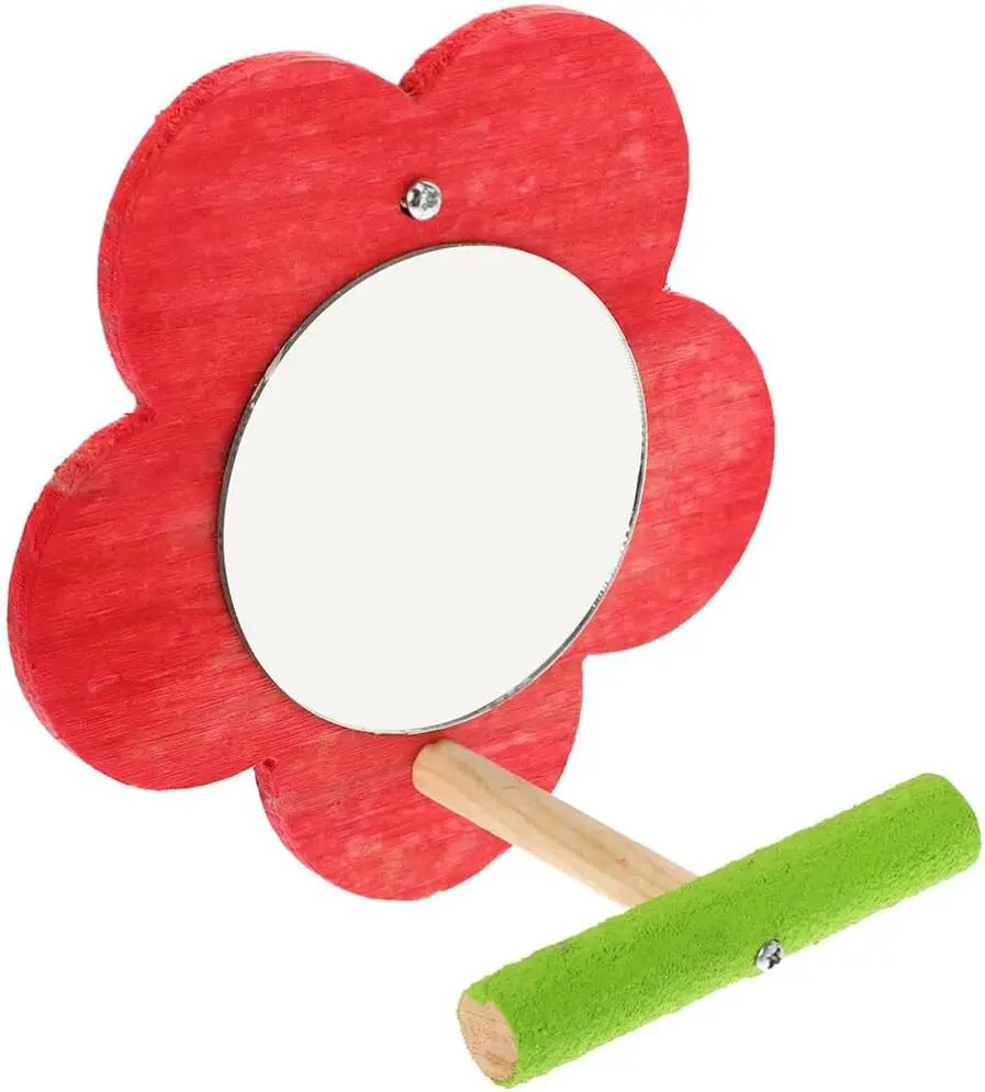 

Bird Mirror Toy with Perch for Parrots and Pets Interactive Cage Accessory Design Engaging Decor for Bird Creative Training Tool