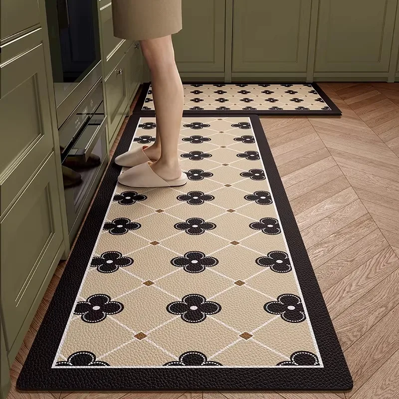 Carpet for Kicthen Floor Mat PVC Leather Waterproof Carpets Anti-slip Foot Mats Long Rug Home Decor Rugs alfombra de cocina