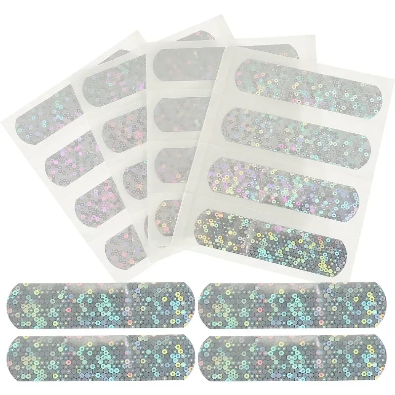 10pcs/set Holographic Color Band Aid Flash Laser Design Wound Plaster Patch for First Aid Strips Tape Dressing Adhesive Bandages