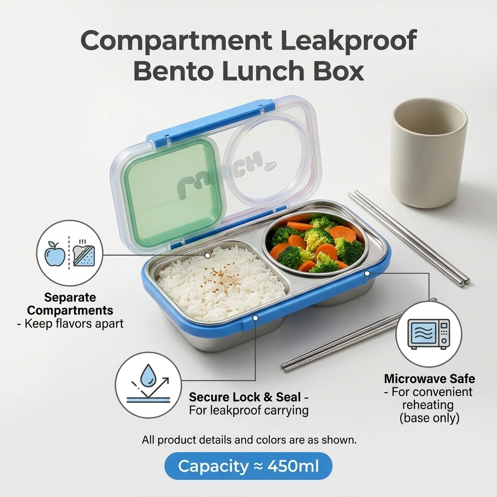Bento Box Portable School Lunc - Food Storage Stainless Steel Containers recension och pris