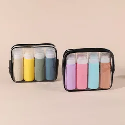 4pcs 100ml Empty Travel Bottles for Toiletries, Travel Size Containers, Leak Proof Silicone Tubes for Shampoo Conditioner Lotion
