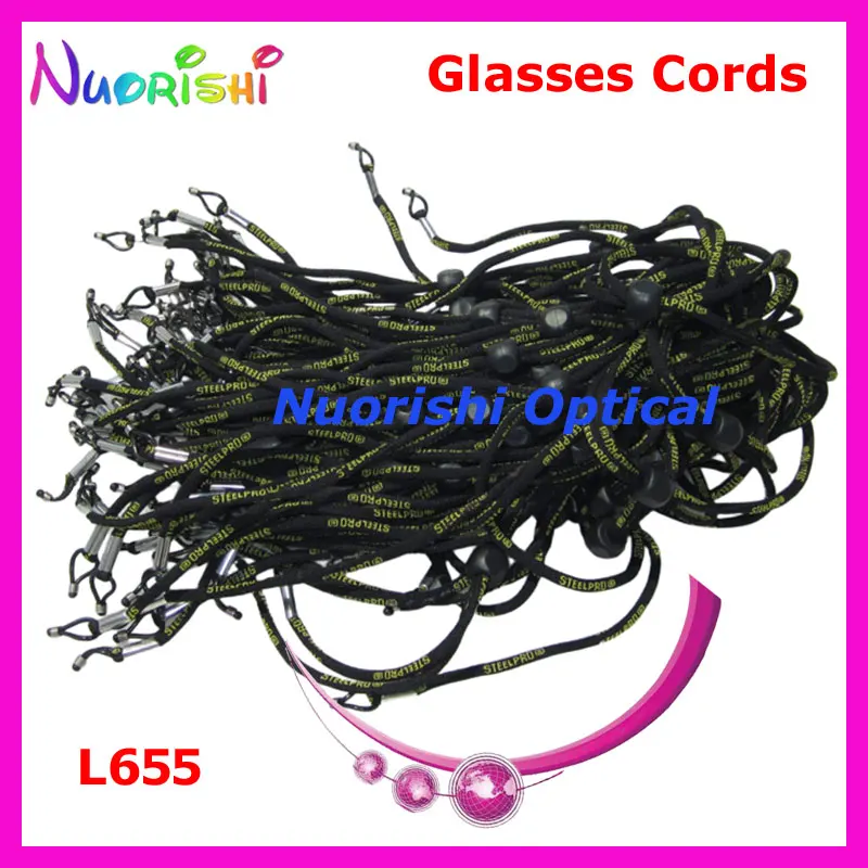 

L655 черные спортивные очки, шнуры, 50 шт., спортивные цепочки для очков, шнуры, бесплатная доставка