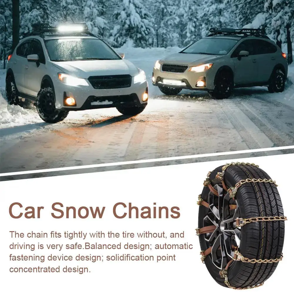 Car Tire Snow Chain Durable High-end Automobile Snow Tire Anti-skid Tires Chain Tool Emergency Winter Universal Car Accessories