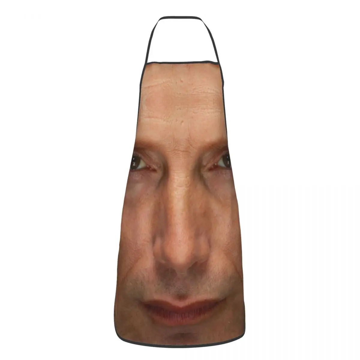 Custom Unisex Mads Mikkelsen Face Bib Apron Adult Women Men Chef Tablier Cuisine for Kitchen Cooking Hannibal TV Show Baking