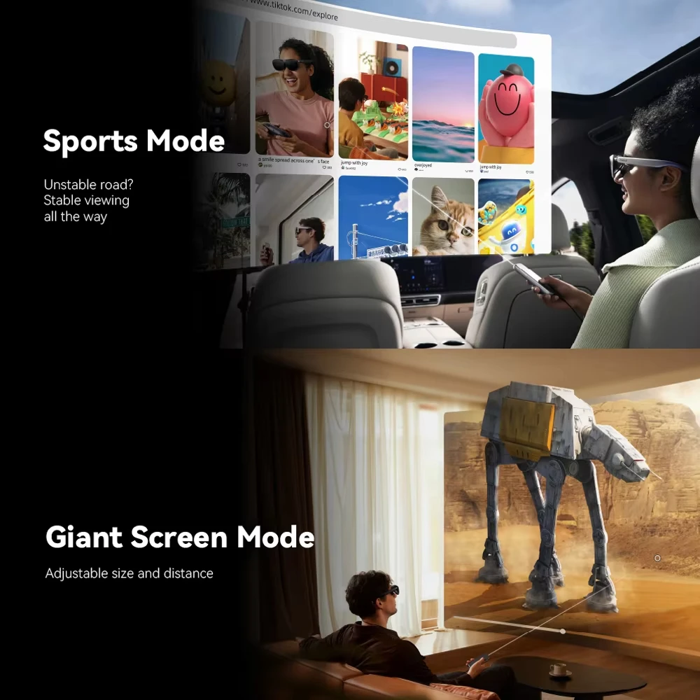 Rokid Max2 AR Glasses 3D Smart AR Glasses 8GB+128GB HD 90Hz Refresh Rate Supports AI Voice Operation Charge while using function