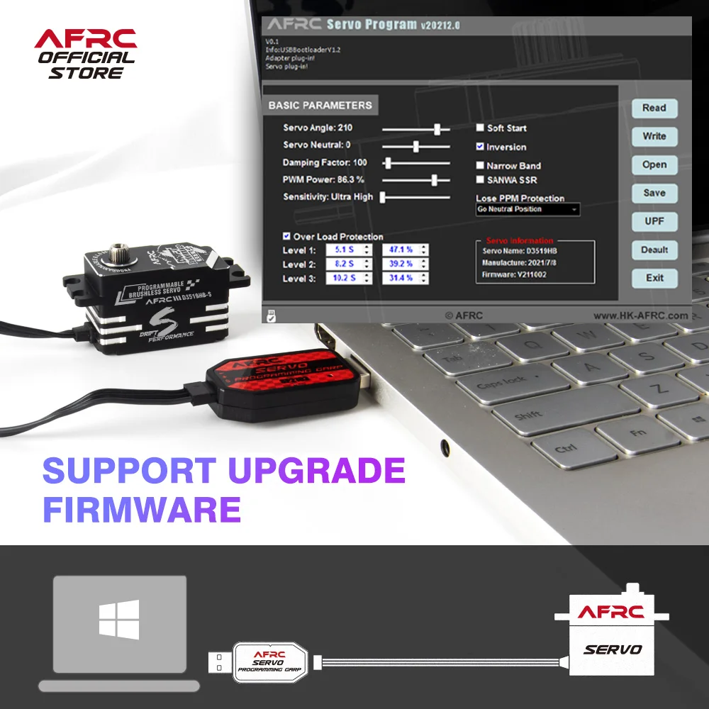 AFRC profesjonalne wyścigi Drift Kit V4 Programmabl Metal Smart Servo 3-osiowy żyroskop dla YOKOMO Reve D HSP 1/10 Etc aktualizacja samochodu RC