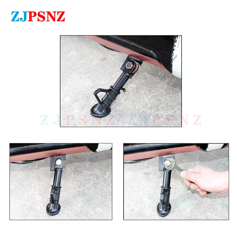 Motorcycles Scooter Kickstand Side lining Stand Kick Foot Bracket With Spring Bolt Hole Distance Adjustable 14/16/18/20/22/24cm