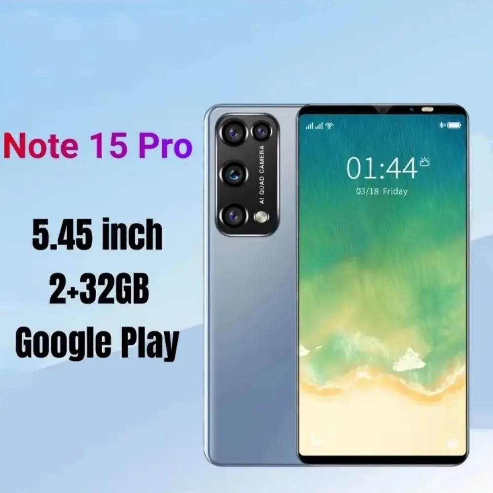 Note 15 Pro,Cell phone,5.45 inch,2GB RAM,32GB ROM,Mobile phones,2+8MP,Google Play Store,Smartphone Android,2200mAh Battrey