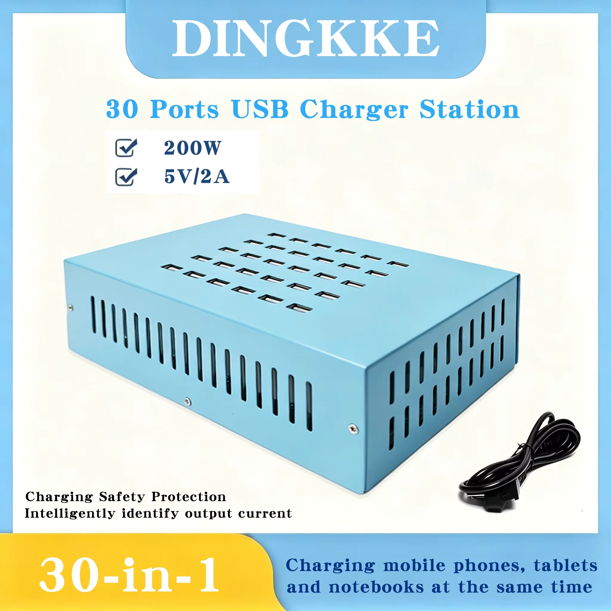 

New 200W 30 Ports USB Charging Station USB Fast Charger For Samsung Xiaomi Iphone 17 Pro Max Android Desktop Tablet충전기