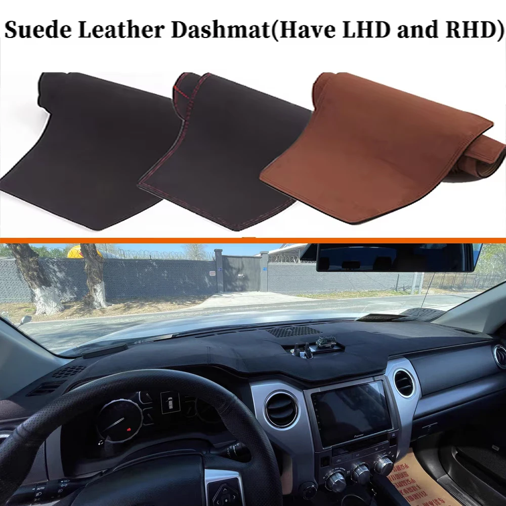 

Аксессуары для стайлинга автомобиля, замшевый кожаный коврик для приборной панели, коврик для приборной панели для Toyota Tundra XK50 50 2014-2021 2020 2019 2018 2017