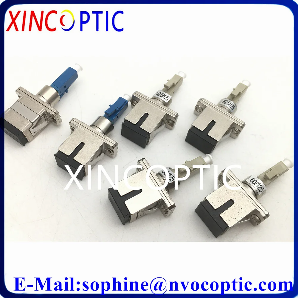 

20Pcs Ftth Single/Multi Mode Simplex LC Male To Sc Female Adapter SC-LC OM1 OM2 OS1 Hybrid Fiber Optic Switch Coupler Adaptor