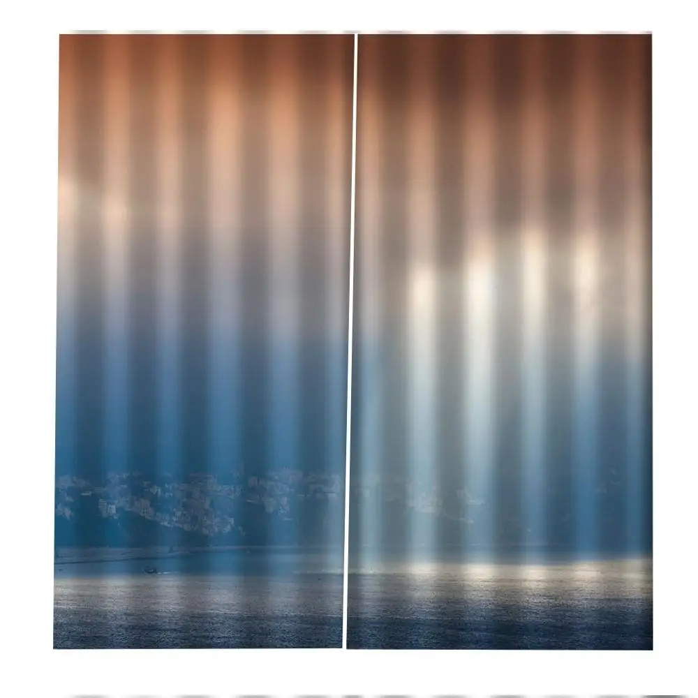 blue sky curtains sky and sea same blue curtain 3d curtains simple and fresh modern thickening blackout curtains