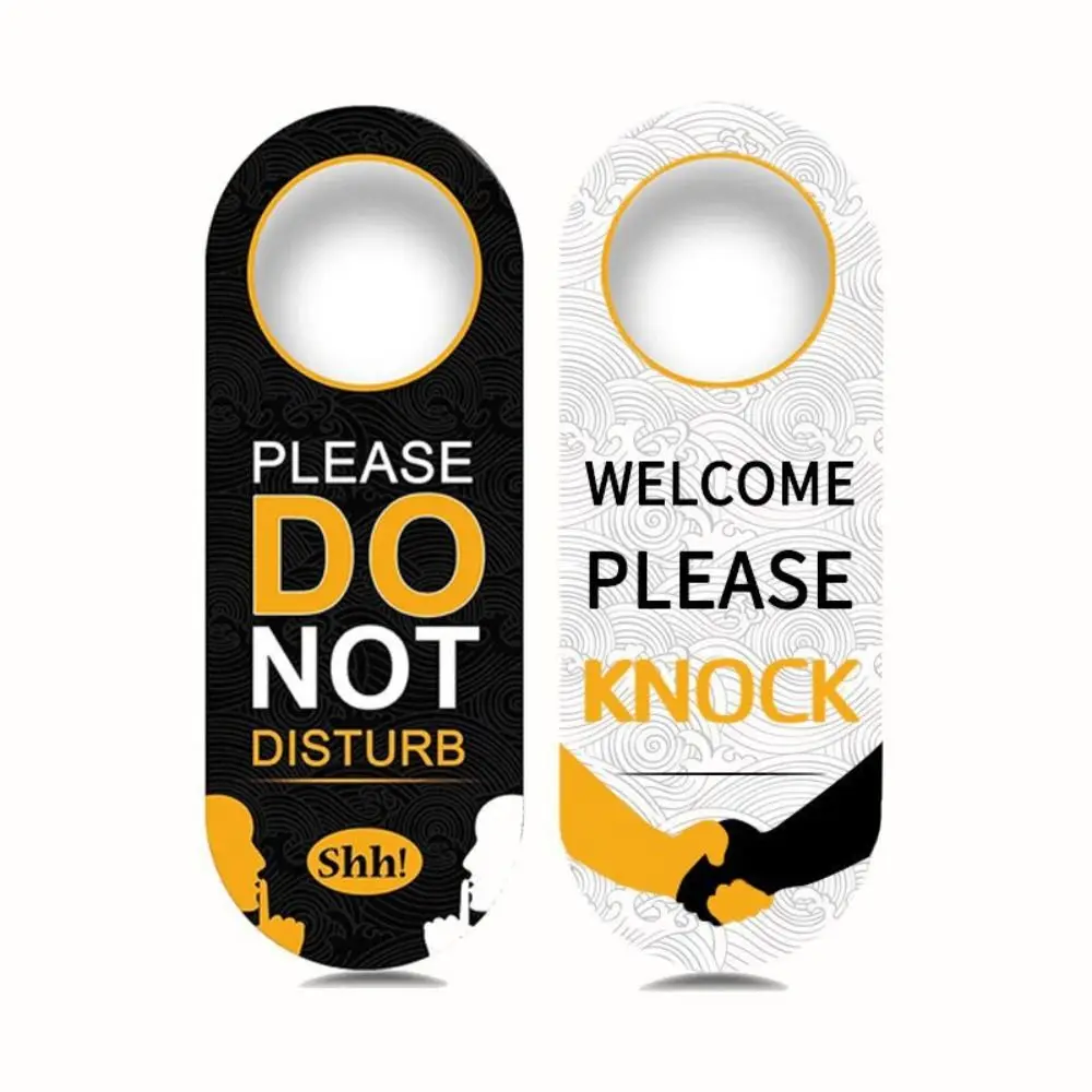 Durable PVC Door Sign Double Sided Please Do Not Disturb Hotel Bulletin Board Door Hanger Bar