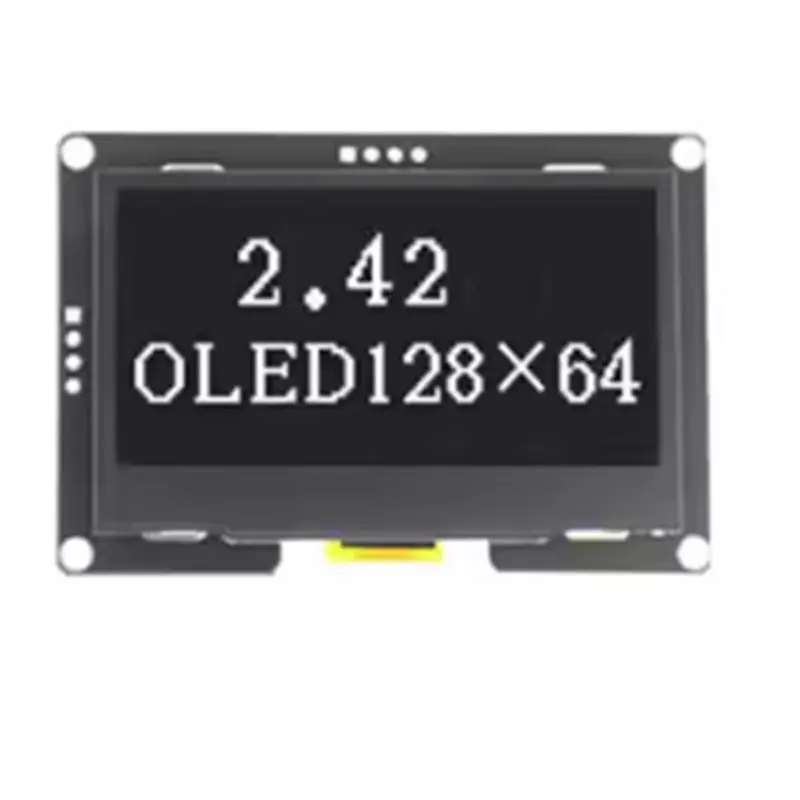 Stylish-OLED Display Module 2.42-Inch Screen Size, High-Contrast, 128X64 Resolution,For I2C/SPI Interface, White Color