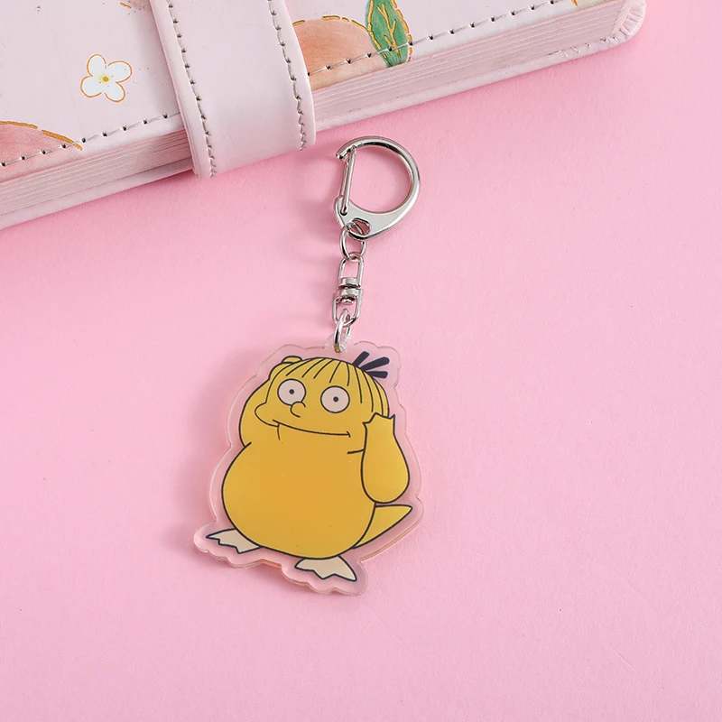 Simpsons Anime Lilo and Stitch Pendant Keychains Holder Car Key Chain Key Ring Mobile Phone Bag Hanging Jewelry Gifts