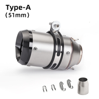 51mm 60MM exhaust Inlet universal Muffler Pipe Exhaust Pipe Tailpipe For 450sr mt07 mt09 cbr650  Z900  R3