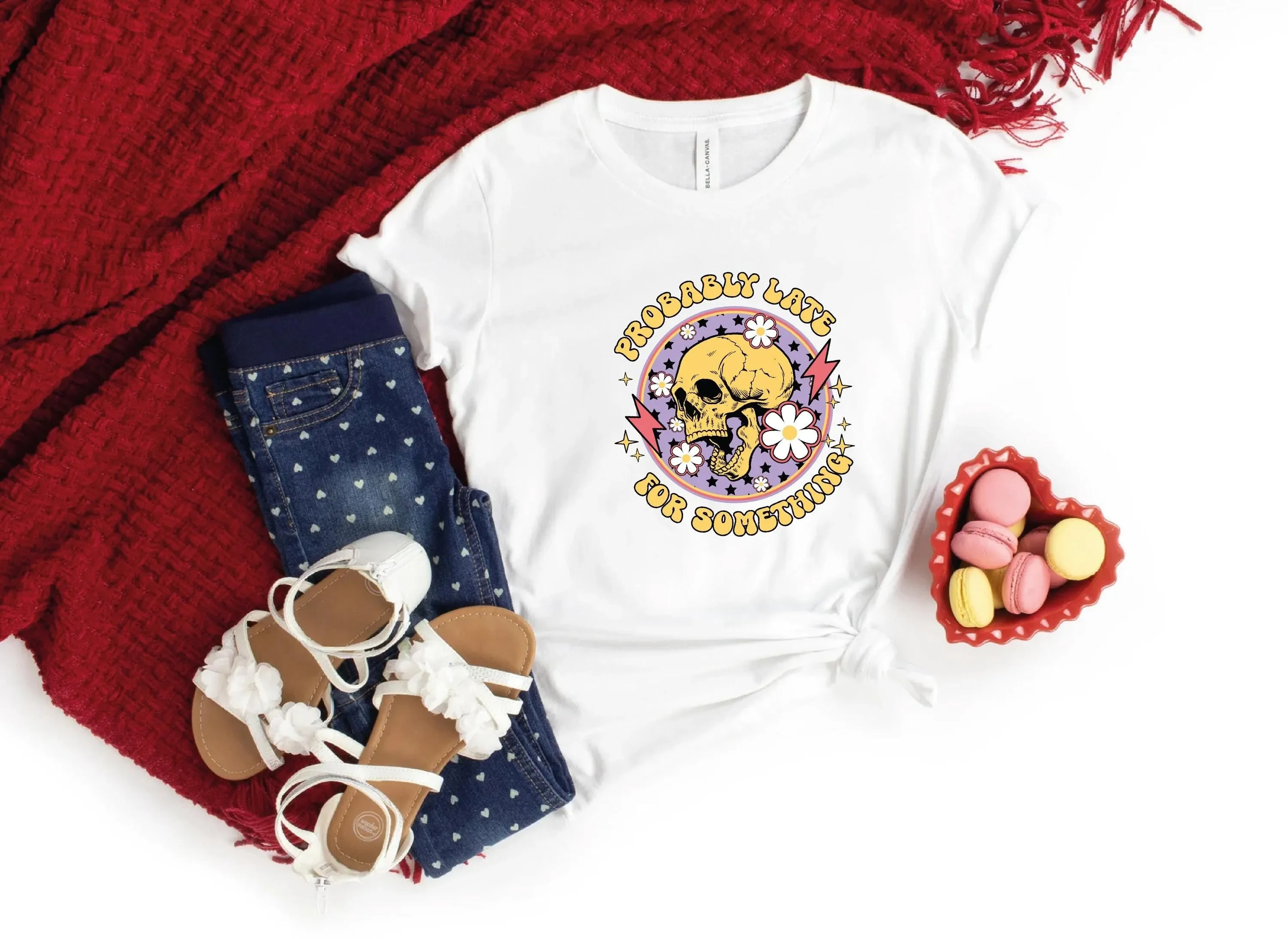 Sarcastic T Shirt Skeleton Valentine Humorous Probably Late for Something Single Friend