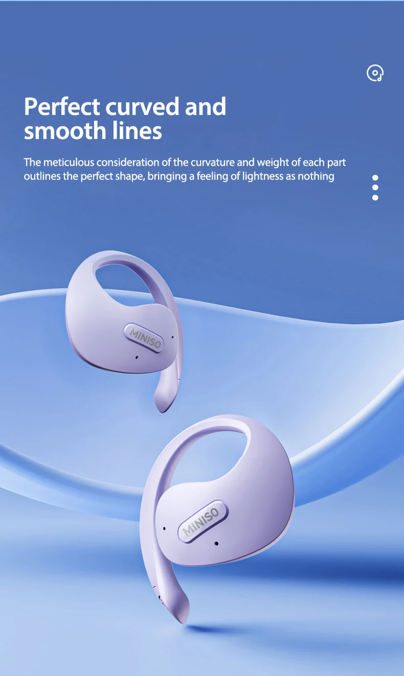 MINISO X15 PRO OWS Bluetooth-Headset 5.4 Bluetooth-Kopfhörer, Knopfsteuerung, Geräuschunterdrückung, Ohr-Hängekopfhörer mit Mikrofon – Detail 9