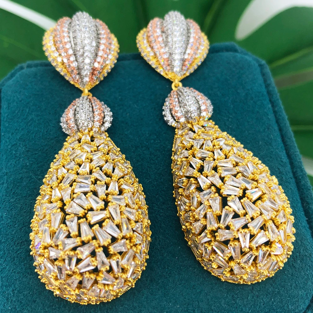 Missvikki New Luxury Dangle Earrings for Women High Quality Fashion Wedding Party Jewelry Ladies Daily Trendy Gift Accessories