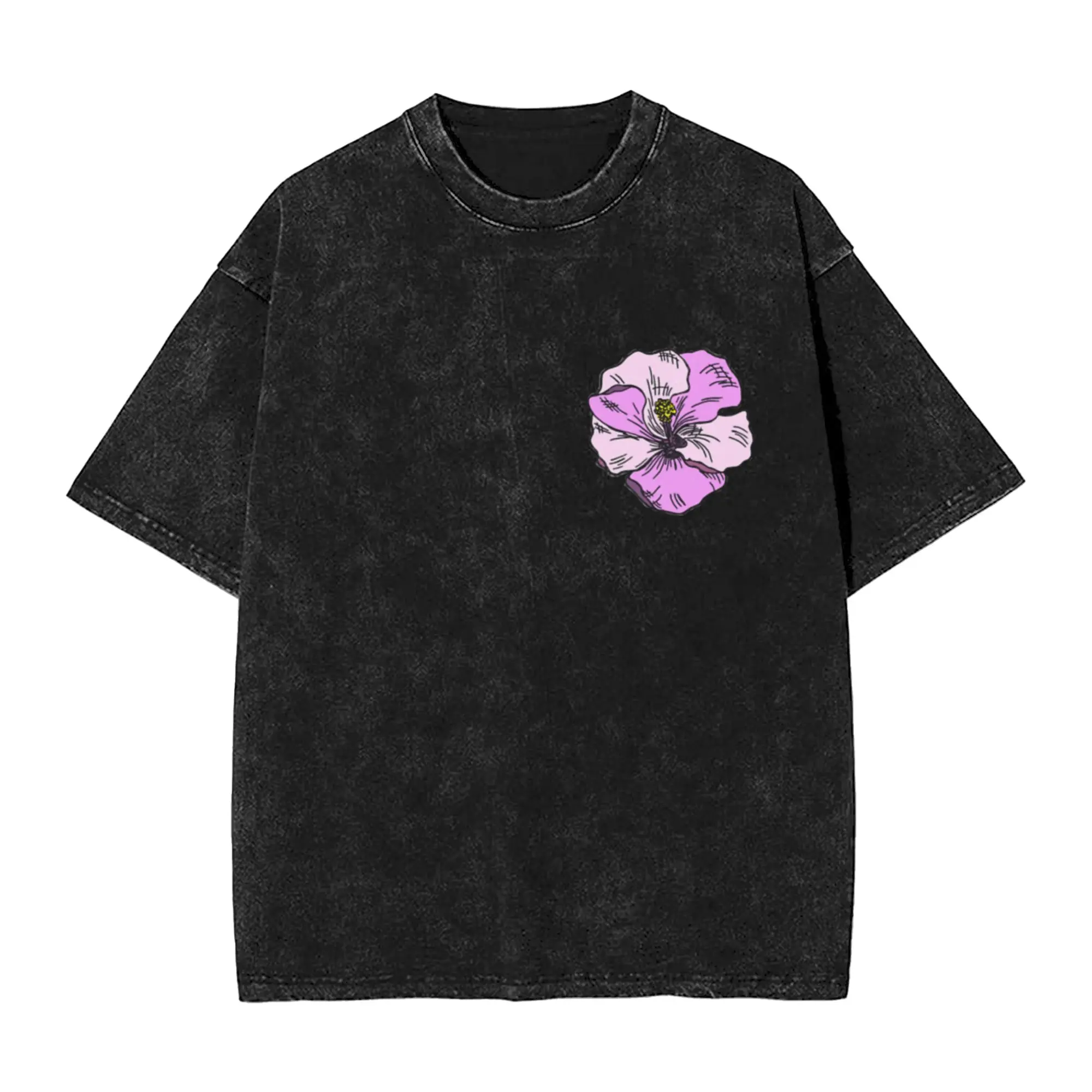 Power flower Unique Stylish A Vintage Oversized Cotton Unisex T-Shirts