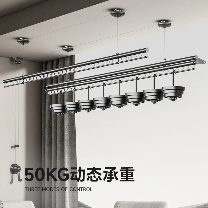 Handlift-Wäscheständer, Balkon, Haushalt, multifunktionaler Doppelstangen-Quiltständer