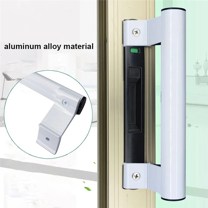 

BAAJ-ручка для раздвижных дверей, 8-дюймовая алюминиевая раздвижная стеклянная дверная ручка, ручки для раздвижных дверей патио, подходят для монтажных отверстий 6-5/8 дюймов