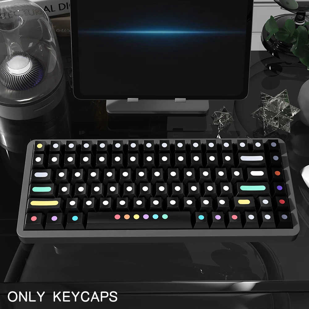 نقاط سوداء نقطة keycap اليابانية PBT الكرز الشخصي كاي كابس ل GMK ikbc lk67 mk870 tm680 68/84/104 لوحة المفاتيح الميكانيكية