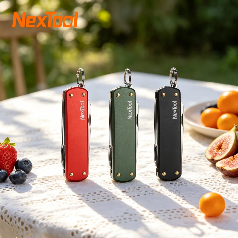 NexTool 4 In 1 Mini Folding Knife Scissors Screwdriver Multifunction Portable Pocket Tool For Outdoor Camping Travel EDC