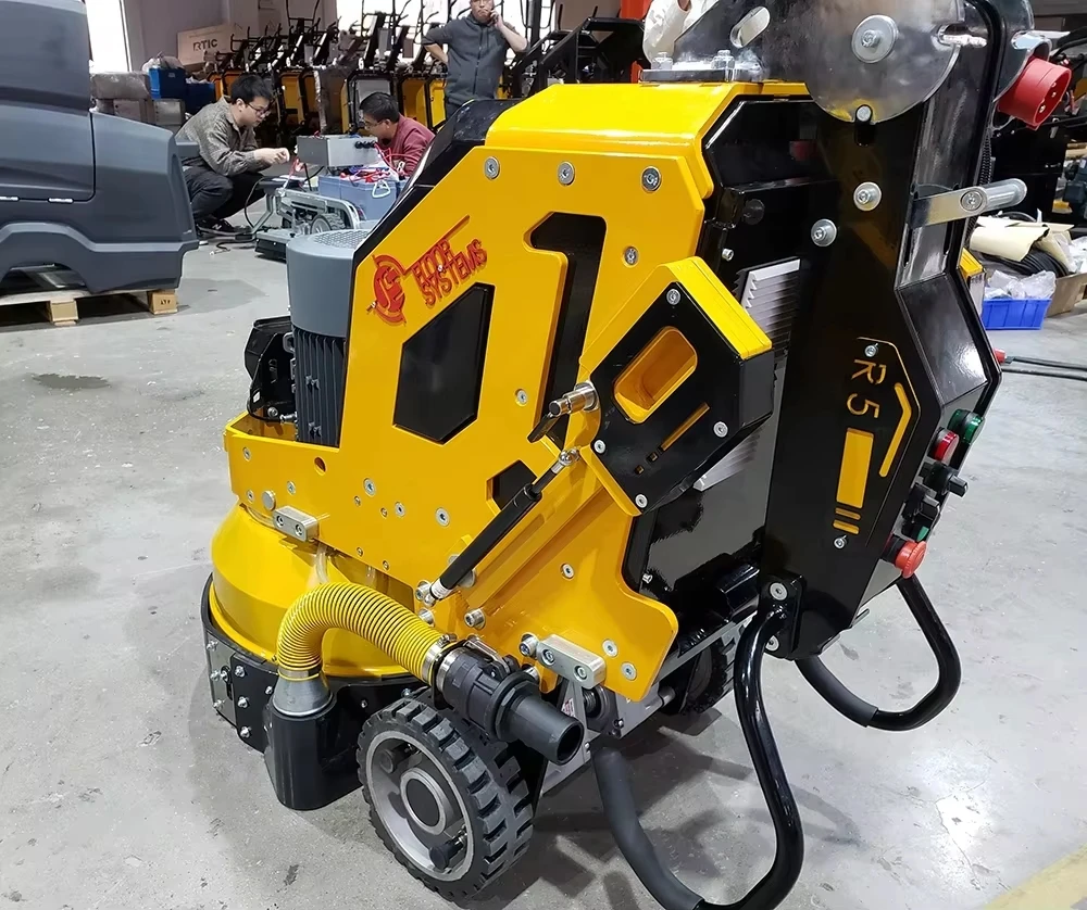JS 27inch 690 Working Width 220V Three Phase 15HP Automatic Remote Control R7 Planetary Concrete Floor Grinder Epoxy Grinding