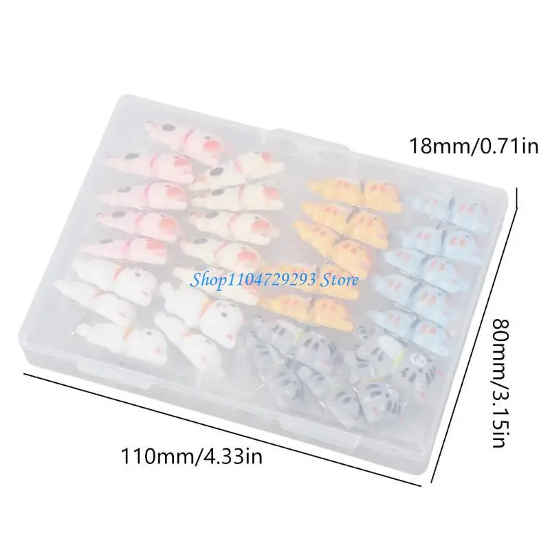 Y2GD 30 PCS PUSHPINS CARTOON VOOR PUSH PUSS DUMB Tacks Resin voor hoofdstaal Drawi
