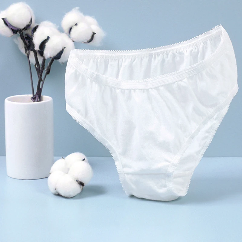 5 Pcs Disposible Panties Once Use Women Travel Printed Panties Pregnant Underwear Postpartum Cotton Underwear