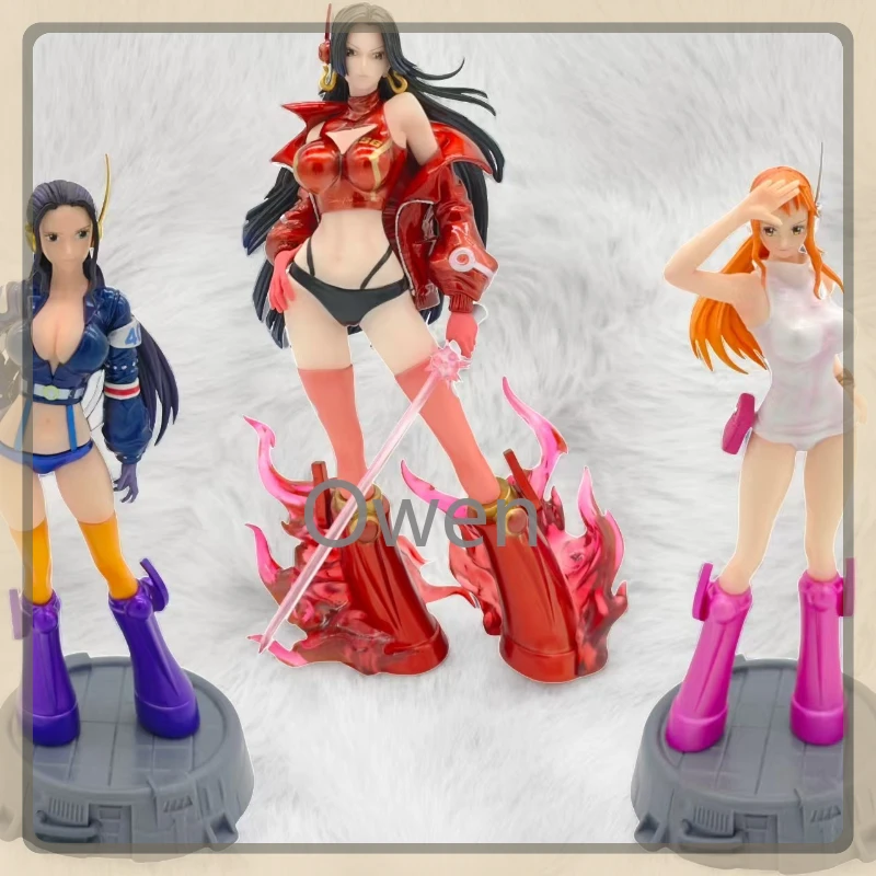 

ONE PIECE Аниме Боа Хэнкок Фигурка Сексуальная Нико Робин Красивая Девушка Нами Стенд Фигурки ПВХ Модель Коллекция Статуя Игрушка Подарок