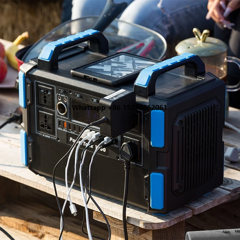 

Портативная электростанция для улицы, большая емкость 300Вт 500Вт 1000Вт, литиевая батарея LiFePO4, для кемпинга, солнечная зарядка, беспроводная зарядка