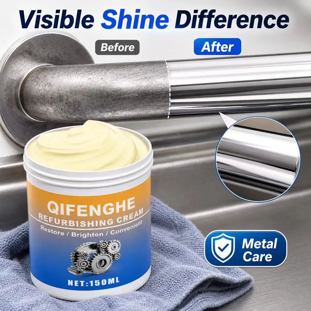 Metal Polishing Cream 150ml Surface Restorer for Dull Faucet Hardware Home Use Brightening Cleaner Refurbishing Metal Care Paste