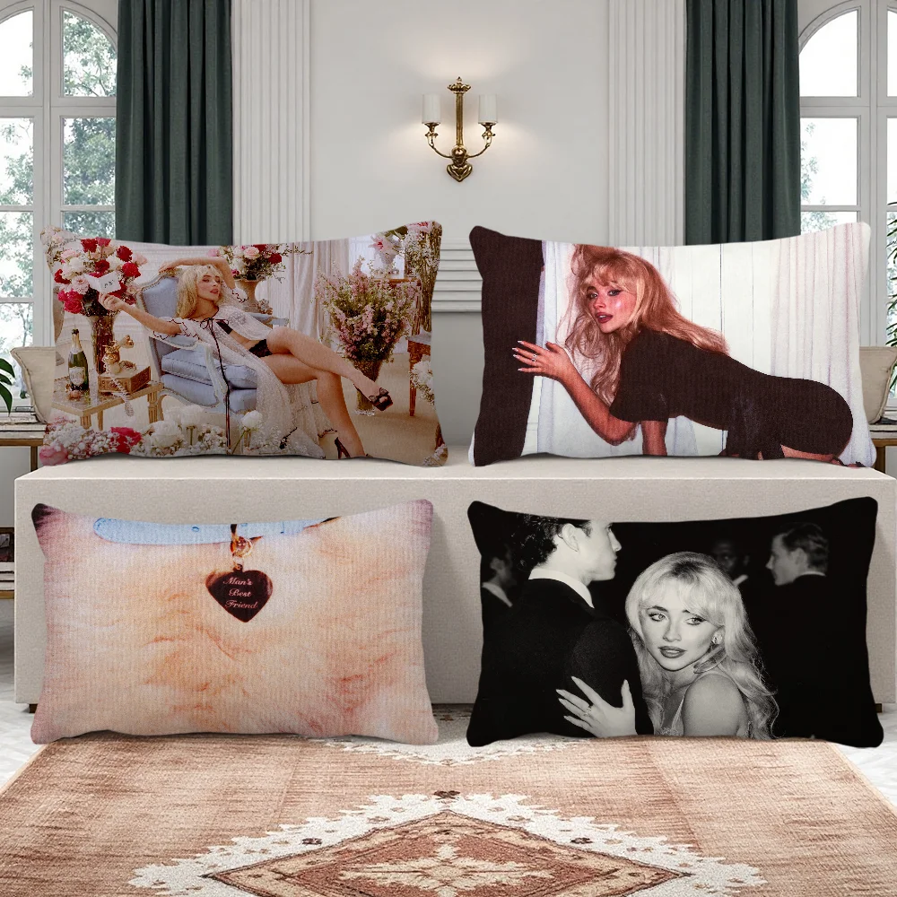 Sabrina Carpenter Man's Best Friend Rectangle Pillow Case Printing Bedside Sofa Room Home Decoration Pillowcase