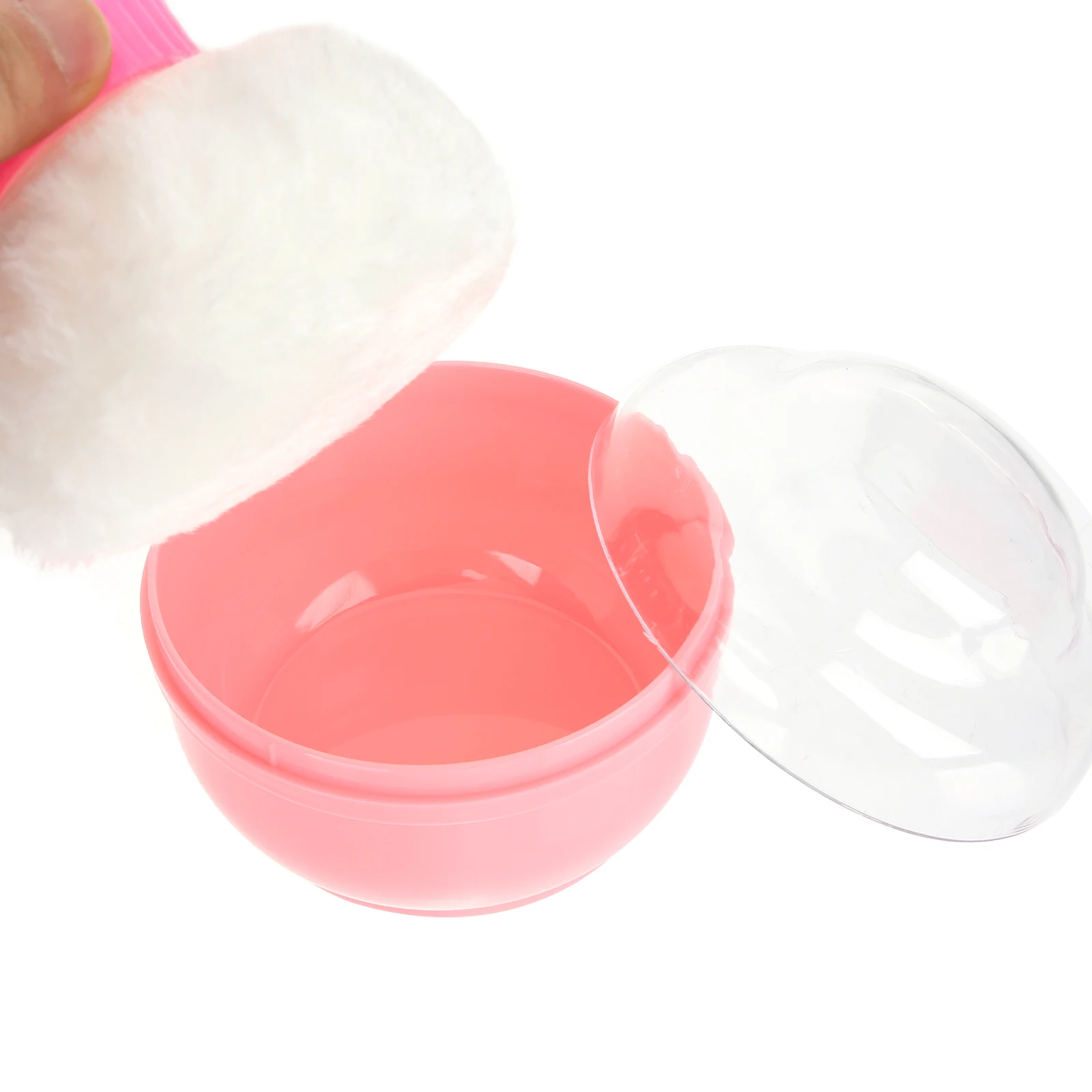 

2pcs Puff Cases Sturdy Body Containers Refillable Travel Home Use Talc Dusting Loose Powder Applicator Puff Container