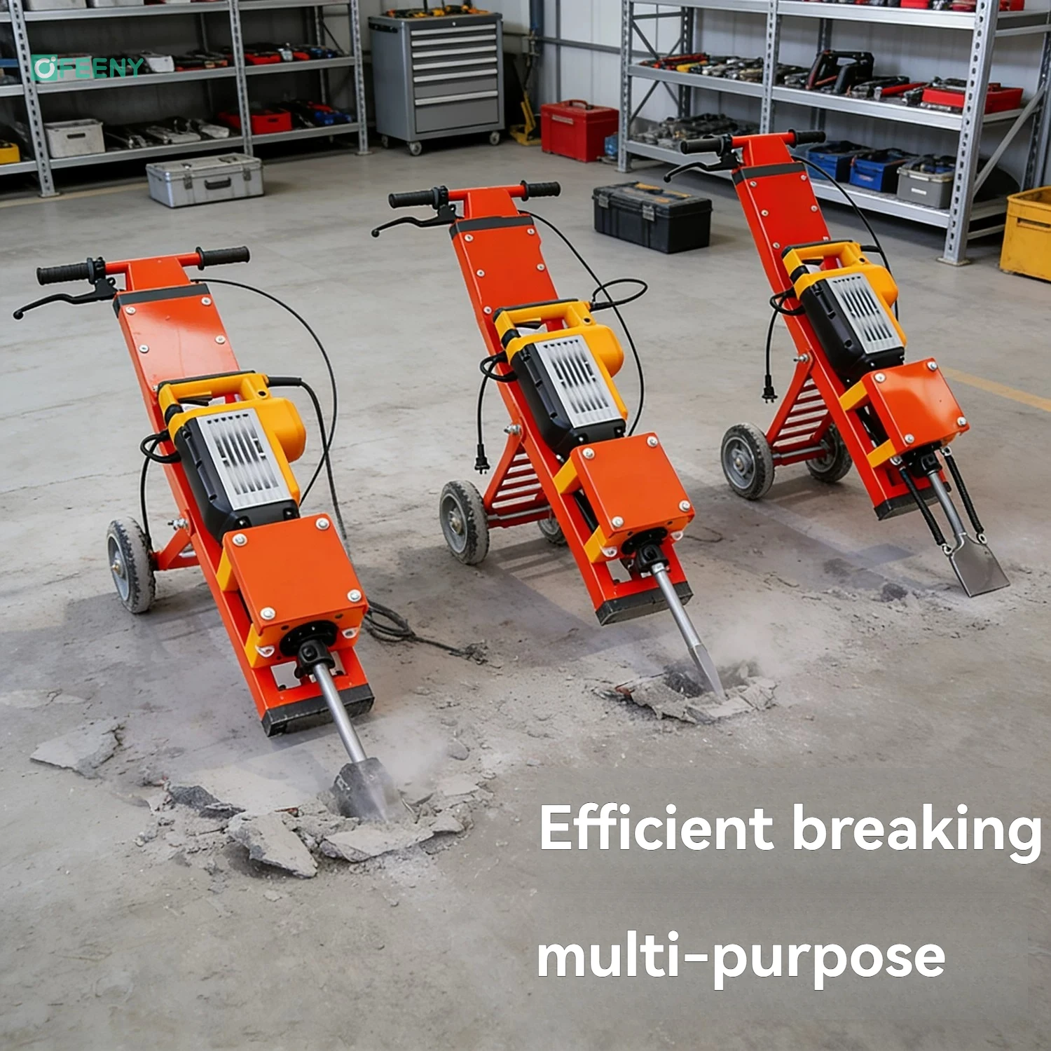 Hand-operated electric pick tile scraper plastic flooring crusher shovelm high-power floor renovation and cleaning machine
