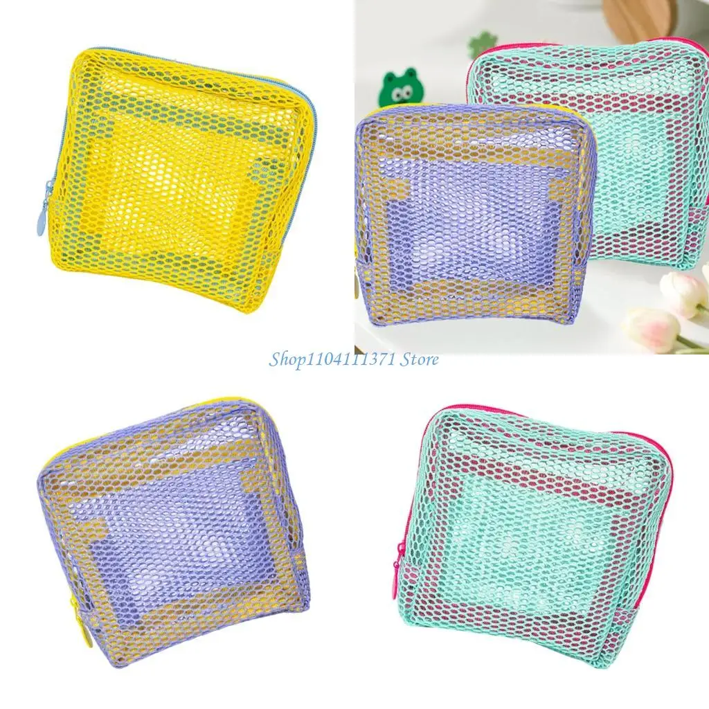 

P9FC Breathable Mesh Cosmetic Bag Compact Travel Portable Makeup Bags