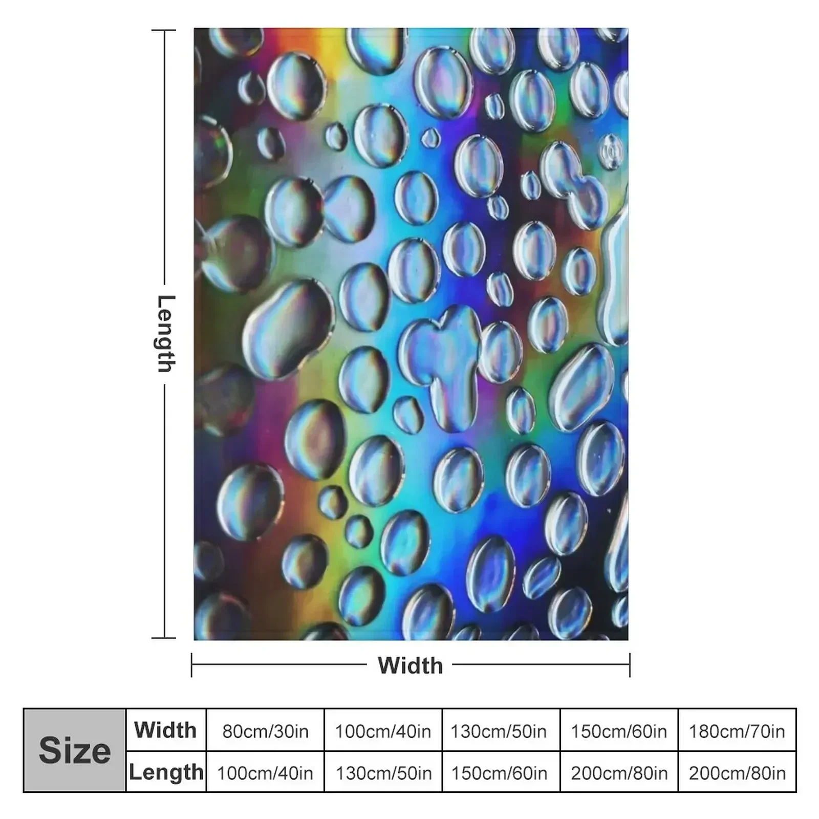 New Black Holo Drips Throw Blanket couch cozy soft plush fuzzy picnic outdoor blanket
