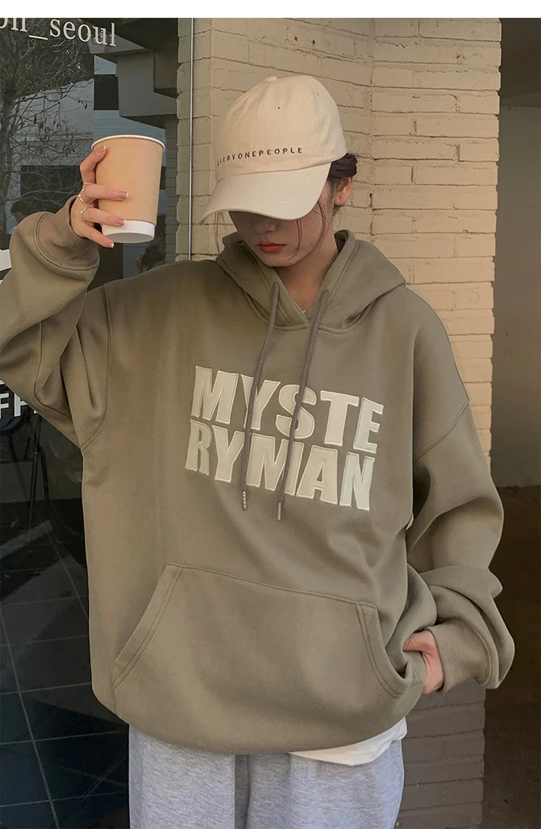 2024 Spring Autumn Hoodies Women New Fashion Large Size Loose Hoodies High Quality Hooded Pullovers Clothes