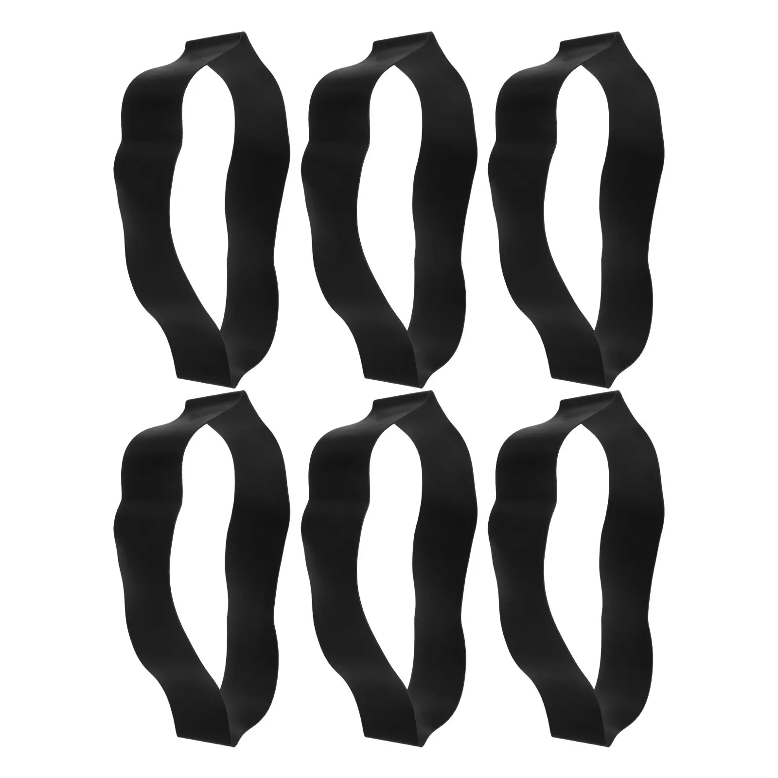 6Pcs Kids Fidget Chair Bands Black TPE Elastic Feet Bands Classroom Sensory Stress Relief Teaching Aid for School Student Chair